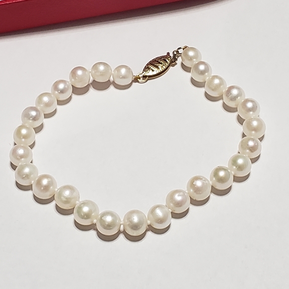 10 K gold White Fresh water pearls - Picture 7 of 11